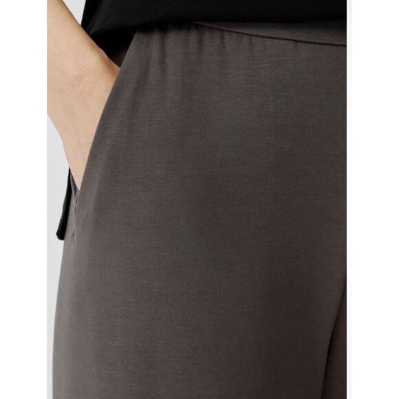Eileen Fisher Silk Double-Crepe Tapered Ankle Pant Women’s Large in Rye NWT - Picture 5 of 8